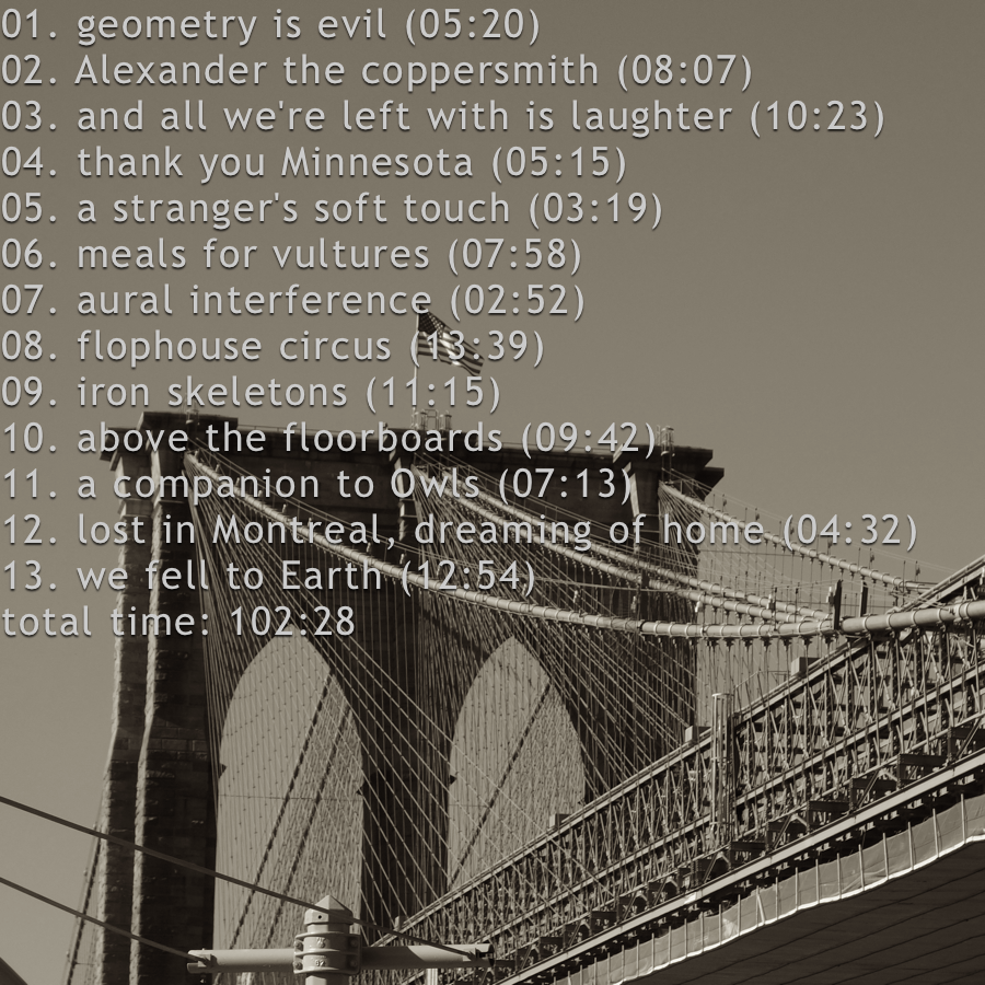We Mend Our Broken Bones track list